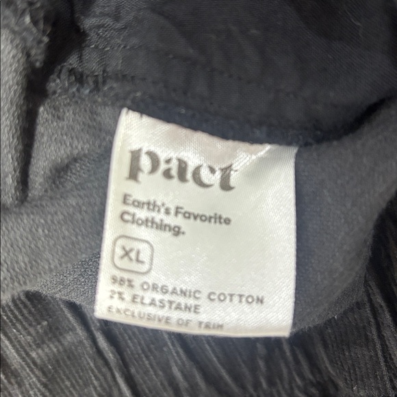 Pact Black Modern Corduroy Wide Leg Pants XL Organic Cotton - Picture 5 of 5